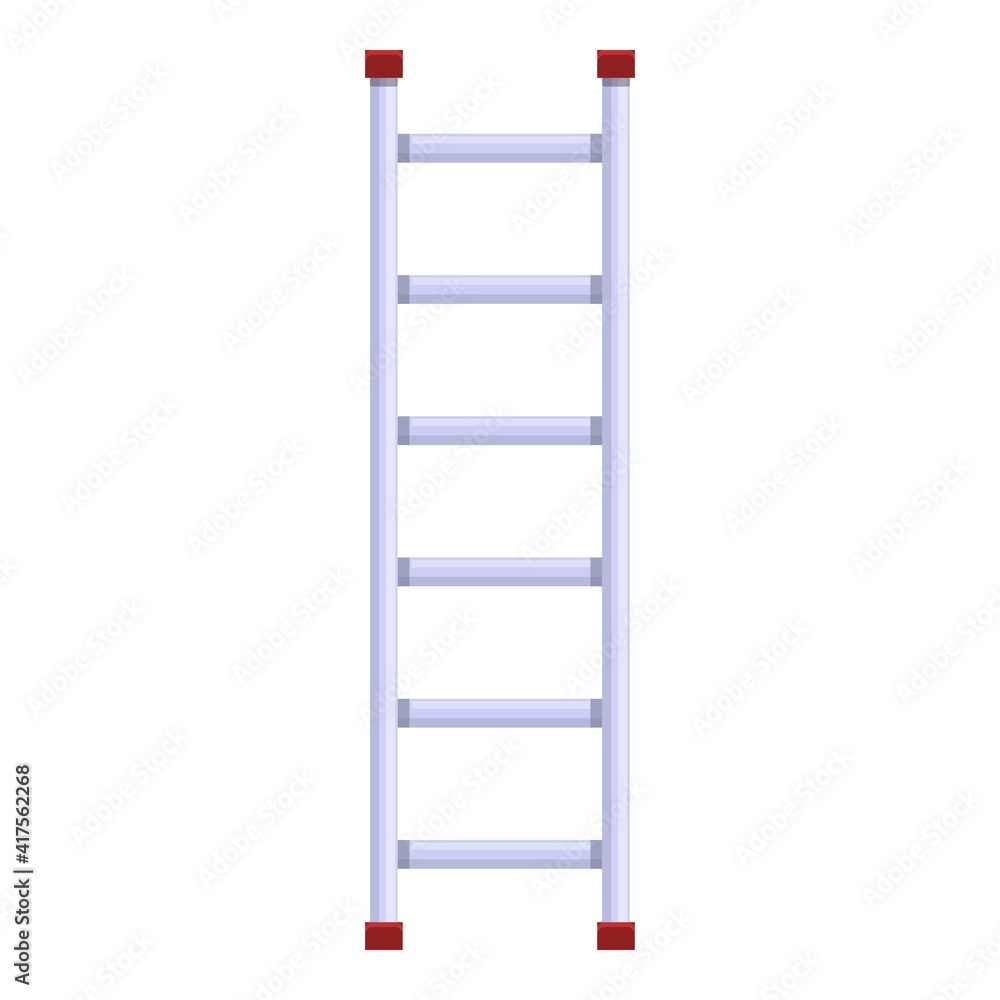 Poster ladder tool icon. cartoon of ladder tool vector icon for web design isolated on white background
