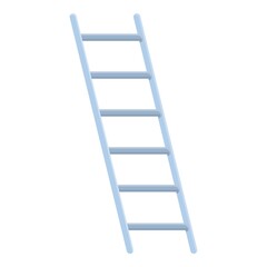 Metallic ladder icon. Cartoon of metallic ladder vector icon for web design isolated on white background