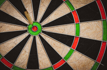 Dart in the target, bullseye.