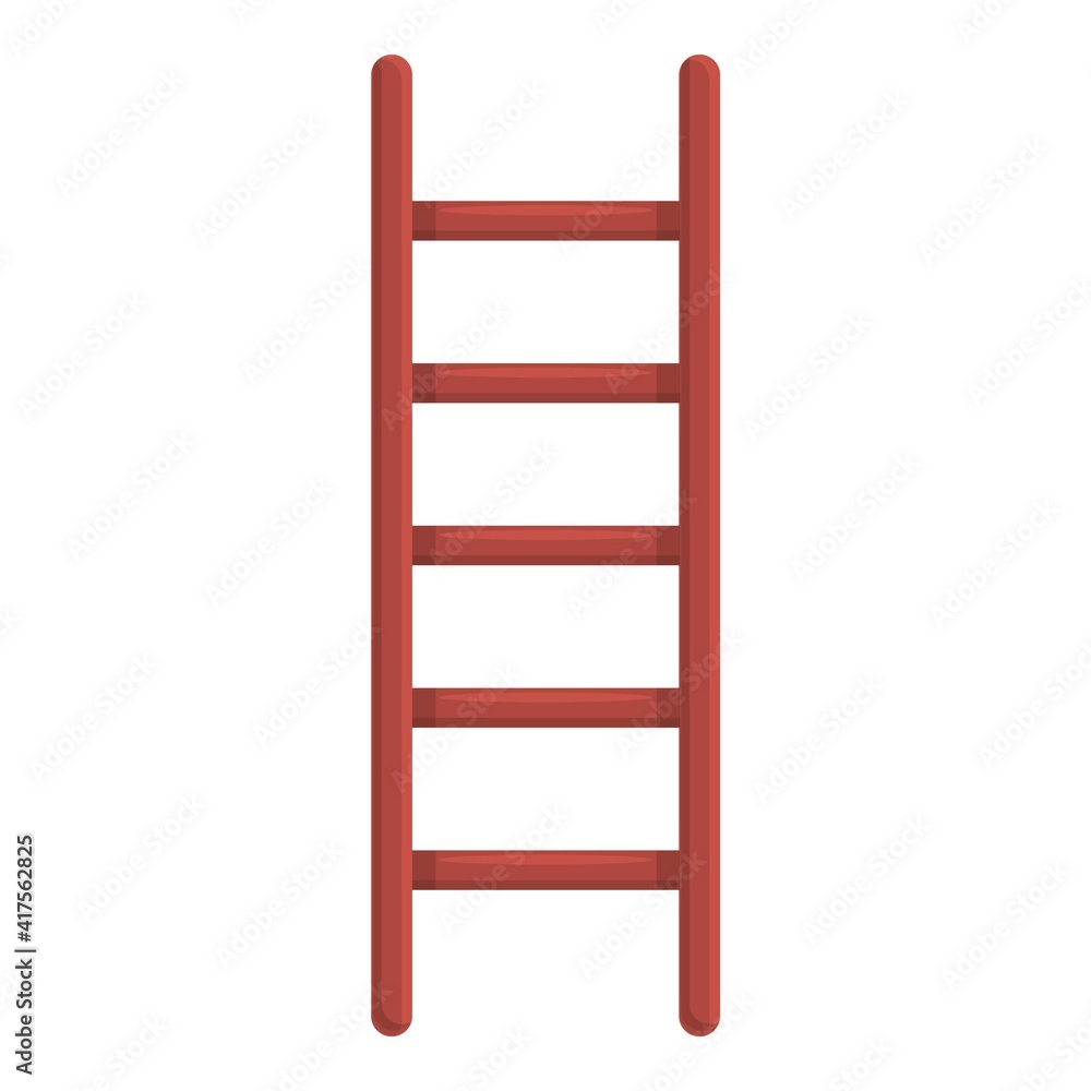 Poster folding ladder icon. cartoon of folding ladder vector icon for web design isolated on white backgrou