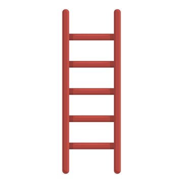 Folding ladder icon. Cartoon of folding ladder vector icon for web design isolated on white background