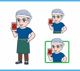 八百屋をしている白髪の男性