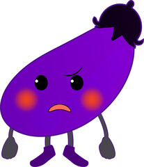 怒るなすびの可愛いキャラクター