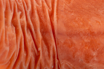 Frozen Wrinkled Fish Skin Texture Background Close Up