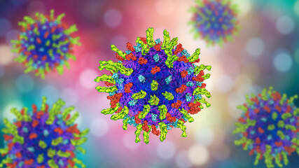 Fototapeta na wymiar Herpes simplex virus