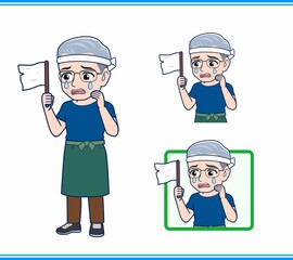 八百屋をしている白髪の男性