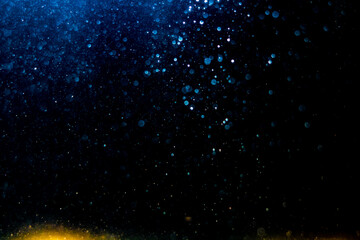 Glittering stars of blur blue  bokeh