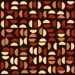 Dark Coffee Pattern. Coffee Beans Abstract Vector Pattern. Dark Coffee Beans Pattern. Vector.