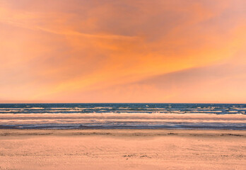 Baltic Sea Coast Beach in Winter