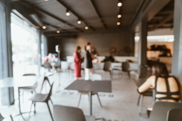 Fototapeta na wymiar abstract blur coffee shop for background