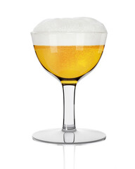 Glass of beer isolated on white background