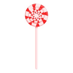 Lollipop treat icon. Cartoon of lollipop treat vector icon for web design isolated on white background