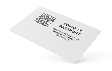 covid-19 passport card. immunization certificate.