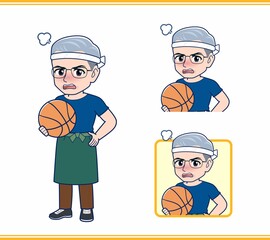 八百屋をしている白髪の男性