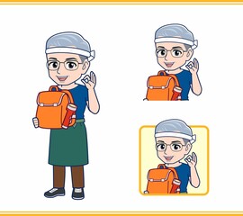 八百屋をしている白髪の男性