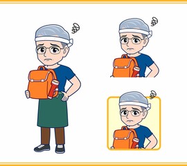 八百屋をしている白髪の男性