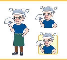 八百屋をしている白髪の男性