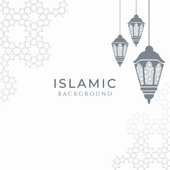 Islamic Background Design Vector Pattern Lantern