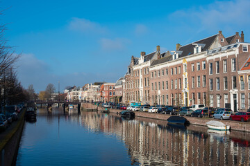 canal houses and streets in Netherland 