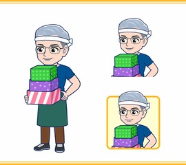 八百屋をしている白髪の男性