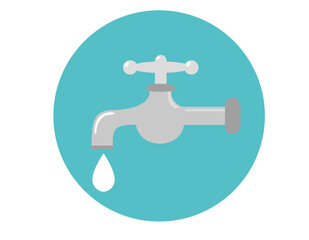 水道の蛇口　ベクターイラスト
