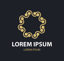 cross symbol gold Logo Template,medical center logo,business logo