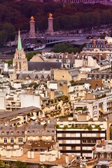 Obraz premium Paris aerial view. French city.