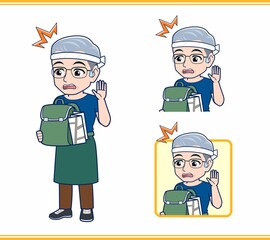 八百屋をしている白髪の男性