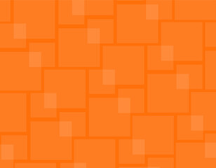 Abstract geometric squares and rectangles background with copy space, orange pattern, repeating elements, wallpaper