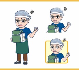 八百屋をしている白髪の男性