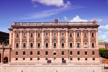 Fototapeta na wymiar Stockholm parliament building. Stockholm landmarks. Filtered colors style.