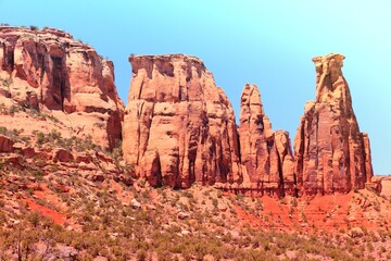 Colorado National Monument - Monument Canyon. Amazing American landscape in Colorado. Beautiful America.