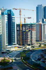 construction of a new building in the center of Dubai