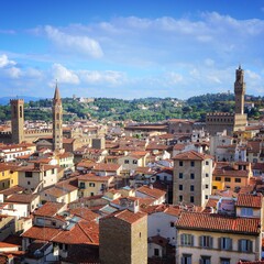 Fototapeta na wymiar Florence city, Italy. Tuscany traveling - Tuscan landmarks.