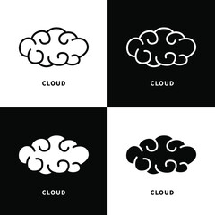 Cloud Element Icon. Clouds Logo Vector