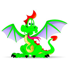 Cartoon of a dragon
