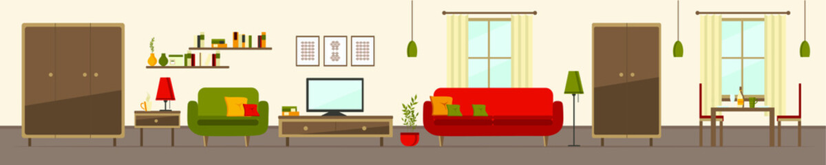 house interior background with living room