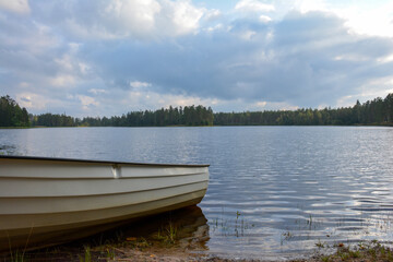 Obraz premium boat on the lake in Sweden