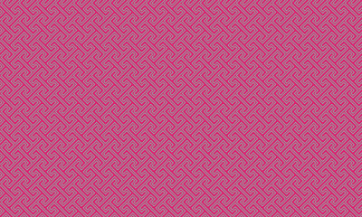 和柄　工字繋ぎ　シームレスパターン　背景素材　ピンク