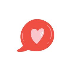 Heart message. Happy valentines day and weeding design elements. Vector illustration.