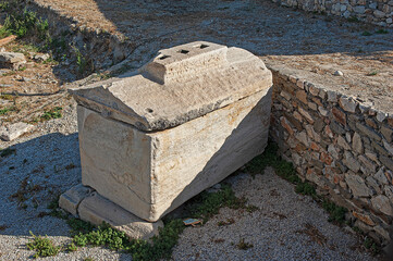 Antike Gräber bei Parikia, Insel Paros, Kykladen, Griechenland