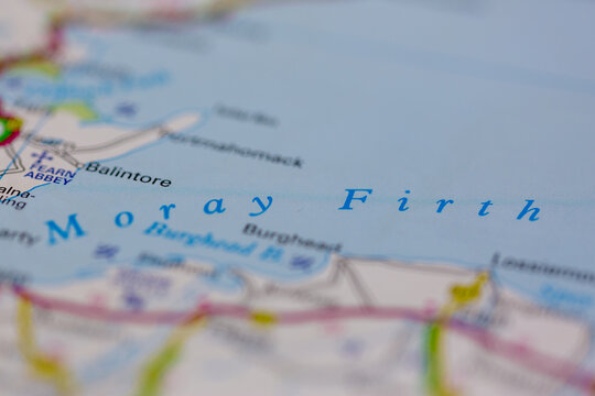 03-01-2021 Portsmouth, Hampshire, UK The moray Firth Shown on a road map or Geography map and atlas