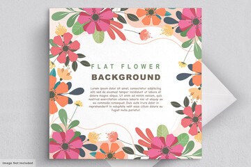 Abstract flat floral background