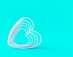 baking dish in the form of hearts on a blue background, concept photo, symbol of love