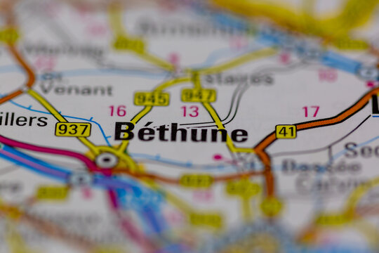 03-01-2021 Portsmouth, Hampshire, UK Bethune Shown on a road map or Geography map and atlas