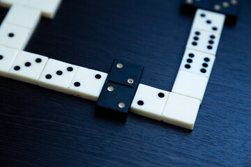domino effect isolated on white