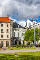 The Livu Square in Riga Old Town, Latvia