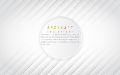 Creative abstract light silver background vector design. Elegant concept vector design with golden line on white background.