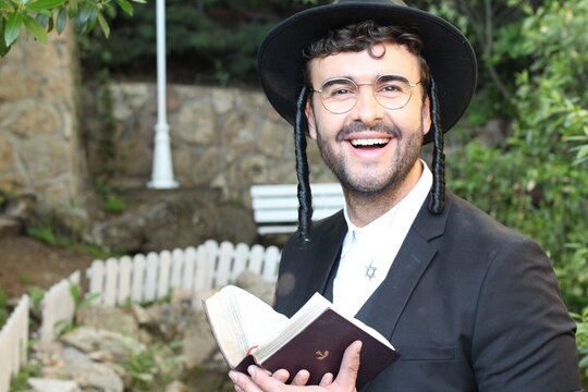 Traditional religious orthodox man in the synagogue