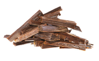 oak branches isolated on white background